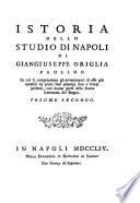 Istoria dello Studio di Napoli