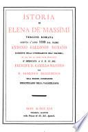 Istoria di Elena de' Massimi vergine Romana
