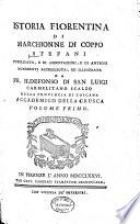 Istoria fiorentina di Marchionne di Coppo Stefani,.
