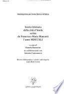 Istoria letteraria della città d'Imola scritta da Francesco Maria Mancurti l'anno MDCCXLI