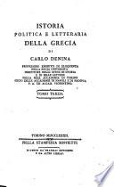 Istoria Politica E Letteraria Della Grecia