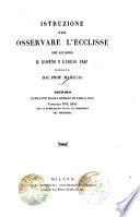 Istruzione per osservare l'ecclisse che accadrà il giorno 8 luglio 1842