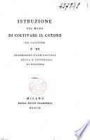 Istruzione sul modo di coltivare il cotone