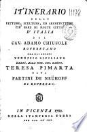 Itinerario delle pitture, sculture, ed architetture più rare di molte città d'Italia