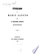 Itinerario di Marin Sanuto per la terra ferma Veneziana nell'anno 1483