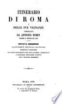 Itinerario di Roma e delle sue vicinanze compilato da Antonio Nibby secondo il metodo del Vasi