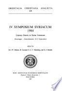 IV Symposium Syriacum, 1984