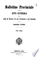 Jg. 1853 - 1854 m.d. Parallelsacht.: Bollettino provinciale della reggenza per la città di Trieste col suo territorio e pel litorale