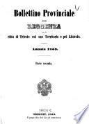 Jg. 1853 - 1854 m.d. Parallelsacht.: Bollettino provinciale della reggenza per la città di Trieste col suo territorio e pel litorale