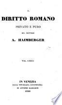 Jl diritto romano privato e puro. Versione di Casimiro Bosio. 2. ed. riv. ed em
