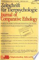 Journal of comparative ethology