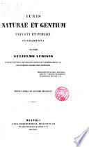 Juris naturae et gentium privati et publici fundamenta