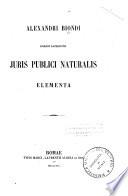 Juris publici naturalis elementa
