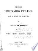 Kleines praktisches taschenwörterbuch in vier sprachen ...: Italiano, tedesco, francese, inglese