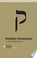 Kohèlet/Ecclesiaste