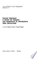 Konrad Adenauer e Alcide De Gasperi