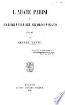 L'abate Parini e la Lombardia nel secolo passato