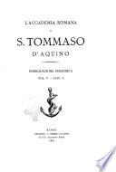L'Accademia romana di S. Tommaso d'Aquino