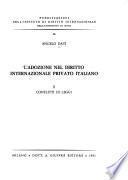 L'adozione nel diritto internazionale privato italiano