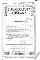 L'agricoltura toscana organo ufficiale per le principali istituzioni agrarie delle provincie di Firenze e di Arezzo