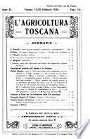 L'agricoltura toscana organo ufficiale per le principali istituzioni agrarie delle provincie di Firenze e di Arezzo