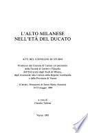 L'Alto milanese nell'età del Ducato