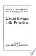 L'analisi fisiologica della percezione