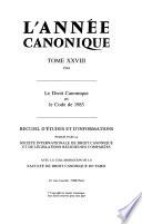 L'Année canonique