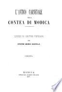 L'antico carnevale nella contea di Modica. Schizzi di costumi popolari