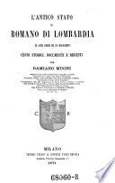 L'Antico Stato Di Romano Di Lambardia Ed Altri Comuni Del Suo Mandamento. Cenni Storico, Documenti E Regesti