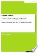 L'antifascismo di Eugenio Montale