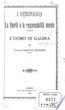 L'antropologia, la libertà e la responsabilità morale
