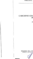 L'Archivio centrale dello Stato 1953-1993