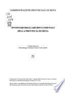 L'Archivio comunale di Siena