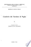 L'archivio del Tavoliere di Puglia