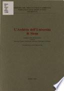 L'archivio dell'Università di Siena