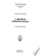 L'archivio Giovanni Vailati