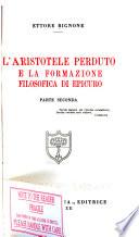 L'Aristotele perduto e la formazione filosofica di Epicuro