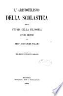 L'Aristotelismo della scolastica