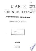 L'arte cronometrica giornale scientifico dell'orologeria