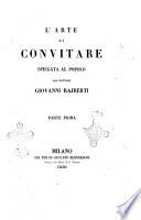 L'arte di convitare spiegata al popolo dal dottore Giovanni Rajberti