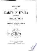 L'arte in Italia rivista mensile di belle arti