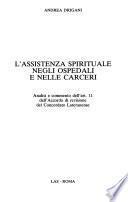 L'assistenza spirituale negli ospedali e nelle carcere