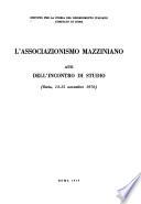 L'Associazionismo mazziniano
