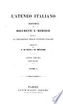 L'Ateneo Italiano; raccolta di documenti e memorie relative al progresso delle scienze fisiche compilato da S. de Luca e D. Müller