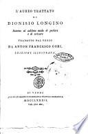 L' aureo trattato di Dionisio Longino intorno al sublime modo di parlare e di scrivere tradotto dal greco da Anton Francesco Gori