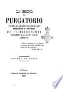 L'eco del Purgatorio pubblicazione mensuale indirizzata al suffragio de' fedeli defunti