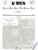L'Eco, giornale di scienze, lettere, arti, mode e teatri