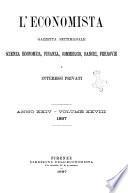 L'economista gazzetta settimanale di scienza economica, finanza, commercio, banchi, ferrovie e degli interessi privati