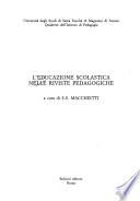 L'educazione scolastica nelle riviste pedagogiche